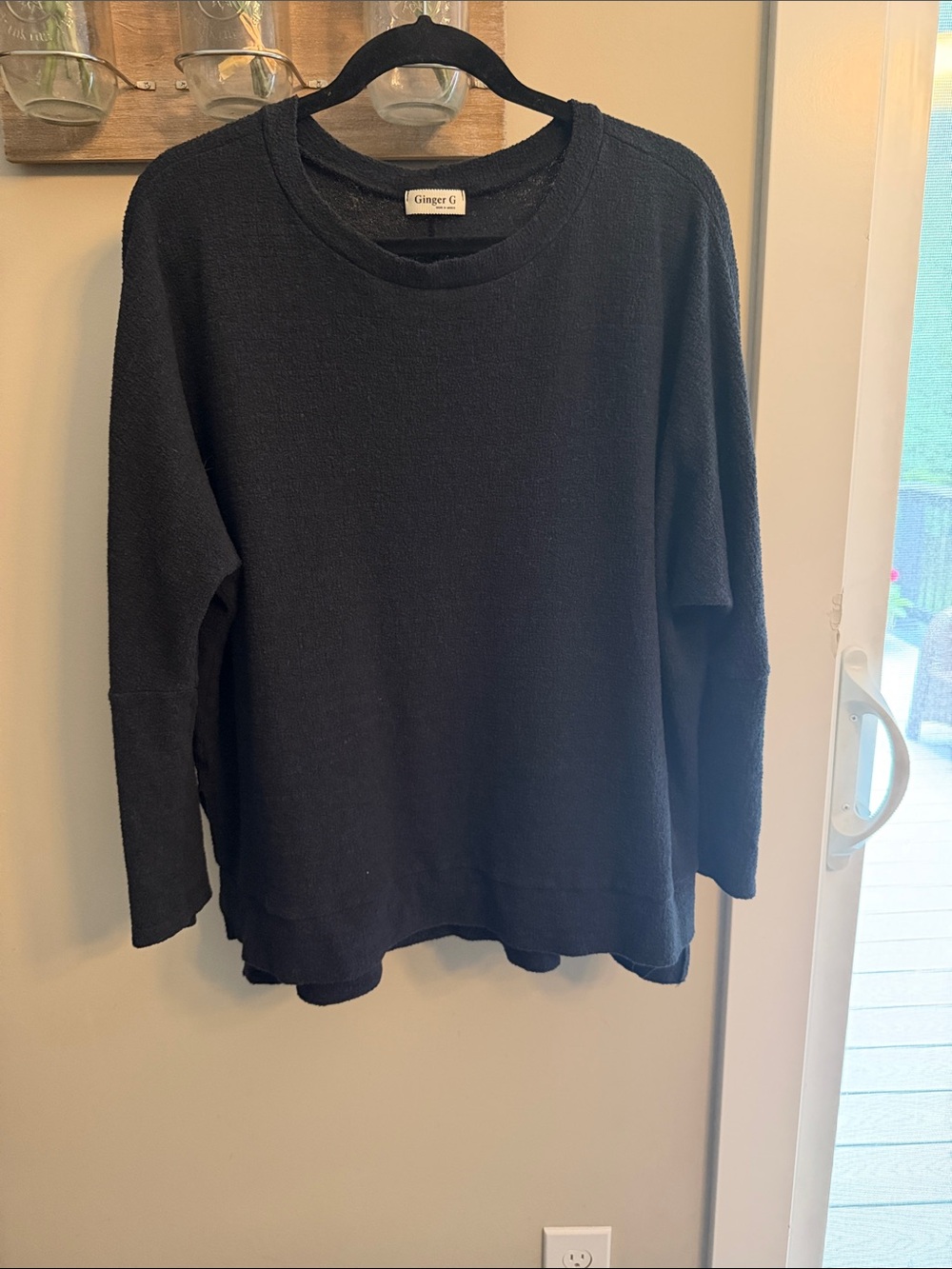 Ginger G Black Crewneck Pullover Sweater
